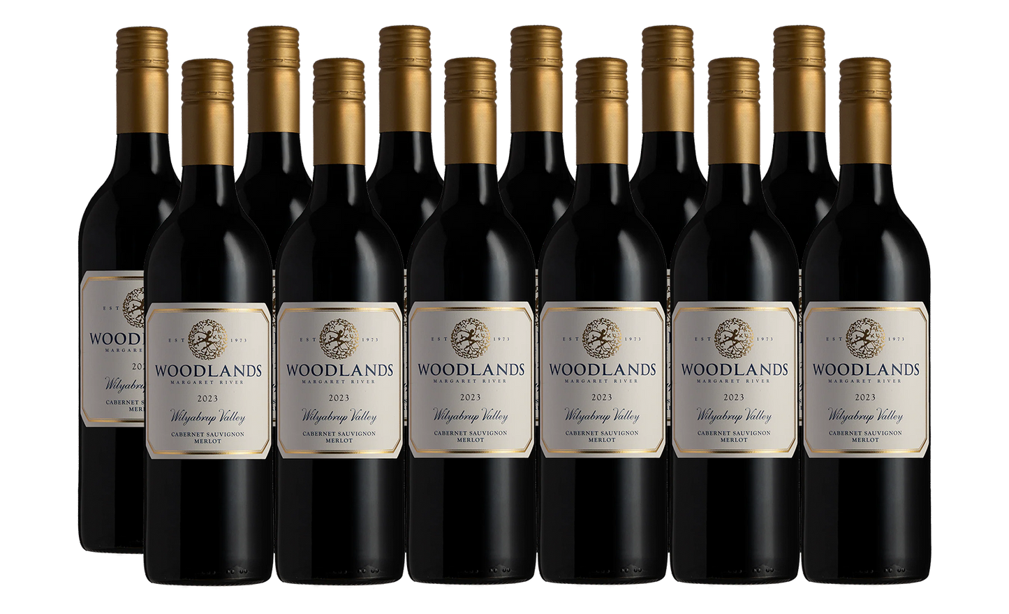 12 bottles of 2023 Wilyabrup Valley Cabernet Sauvignon Merlot